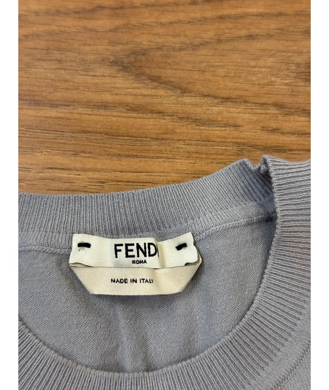 FENDI Серебряное вискозное коктейльное платье, фото 5
