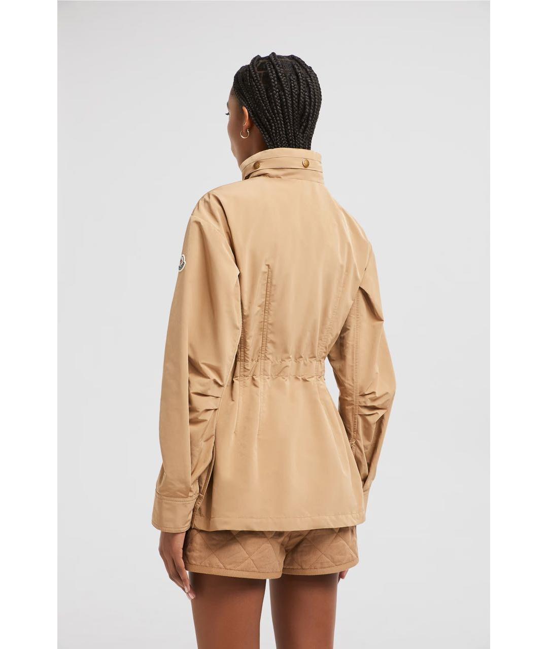 MONCLER Бежевая синтетическая парка, фото 3