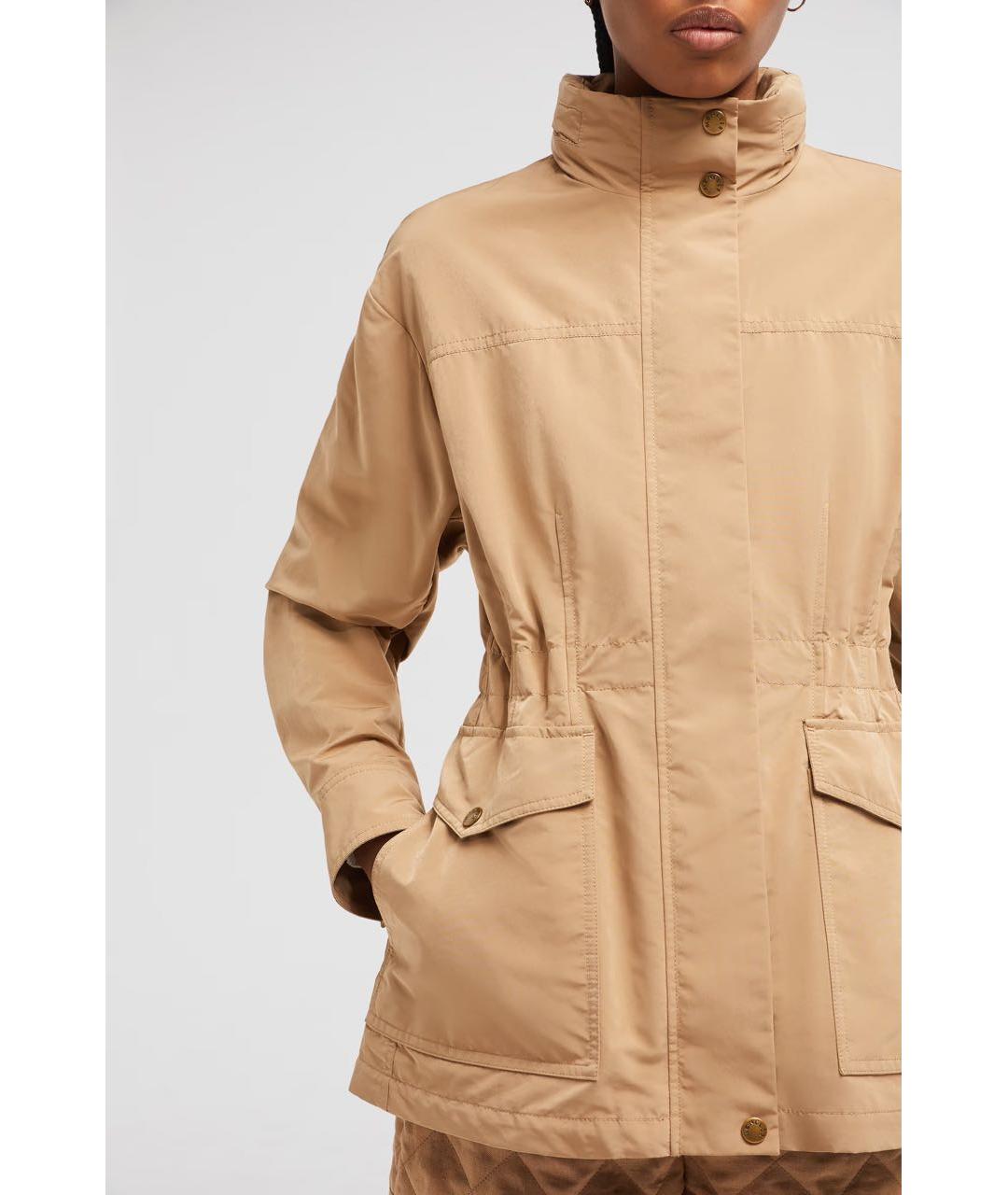 MONCLER Бежевая синтетическая парка, фото 8