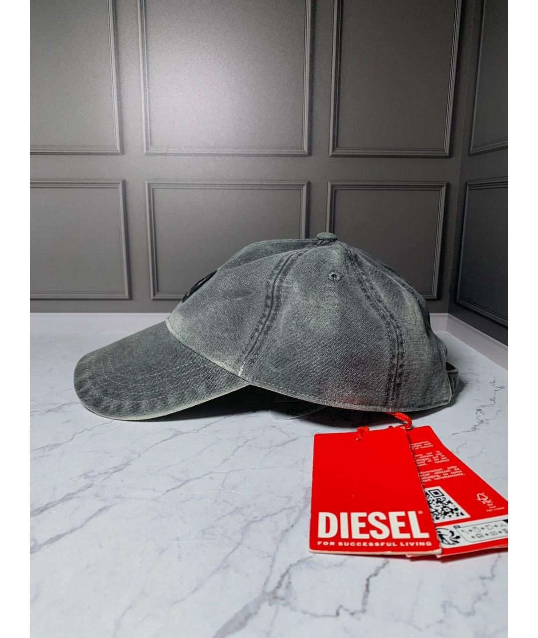 DIESEL Серая хлопковая кепка, фото 4