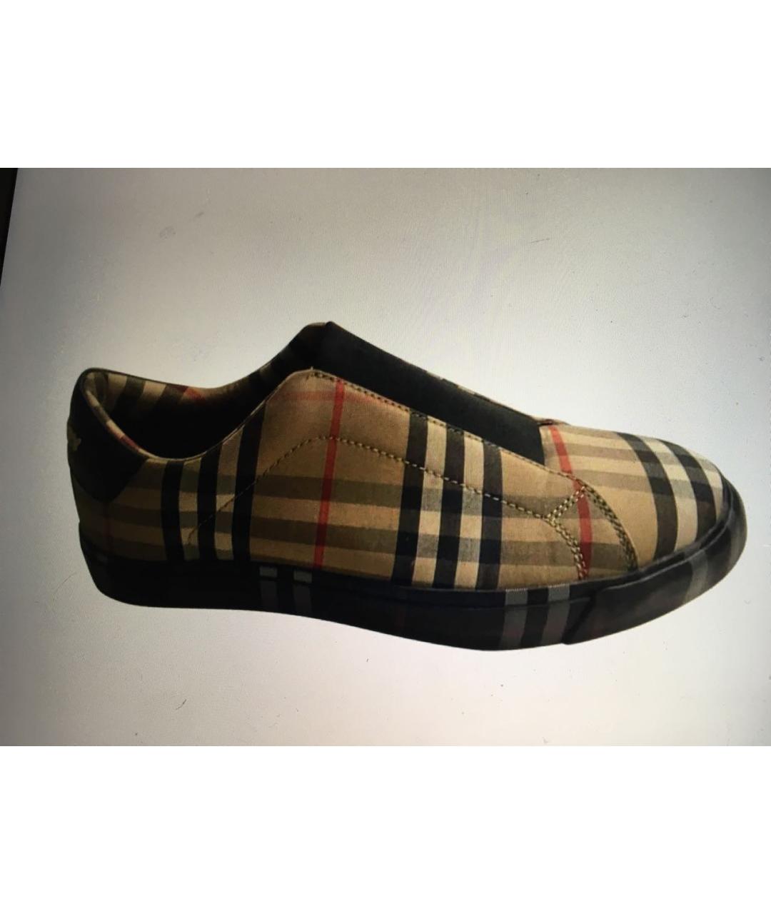 BURBERRY Коричневые кеды, фото 4
