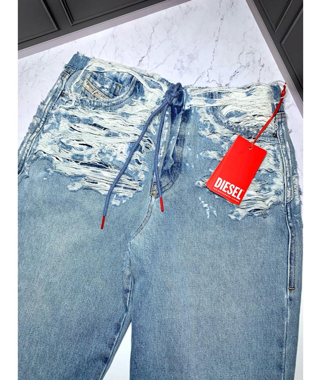 DIESEL Голубые текстильные ботфорты, фото 6
