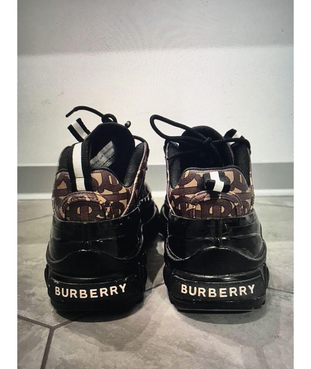 BURBERRY Черные кеды, фото 4