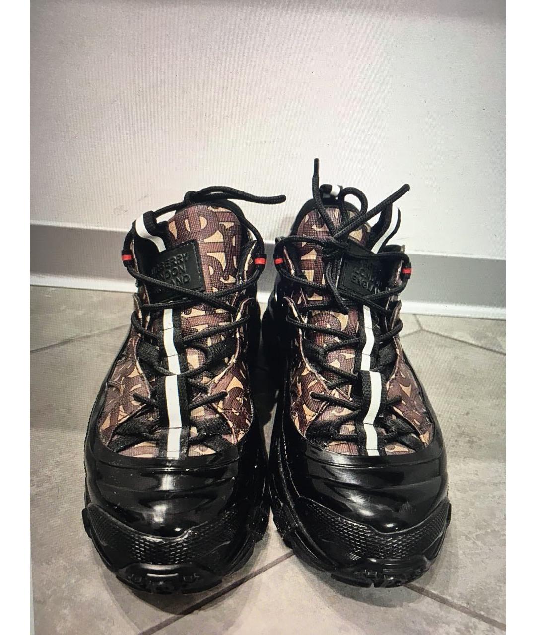BURBERRY Черные кеды, фото 2