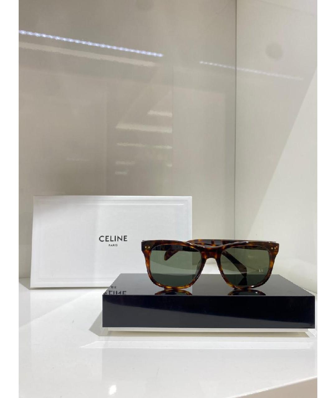 CELINE Коричневые солнцезащитные очки, фото 3
