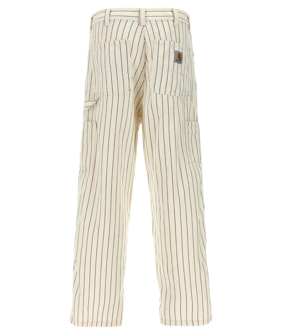 CARHARTT WIP Бежевые хлопковые прямые джинсы, фото 2