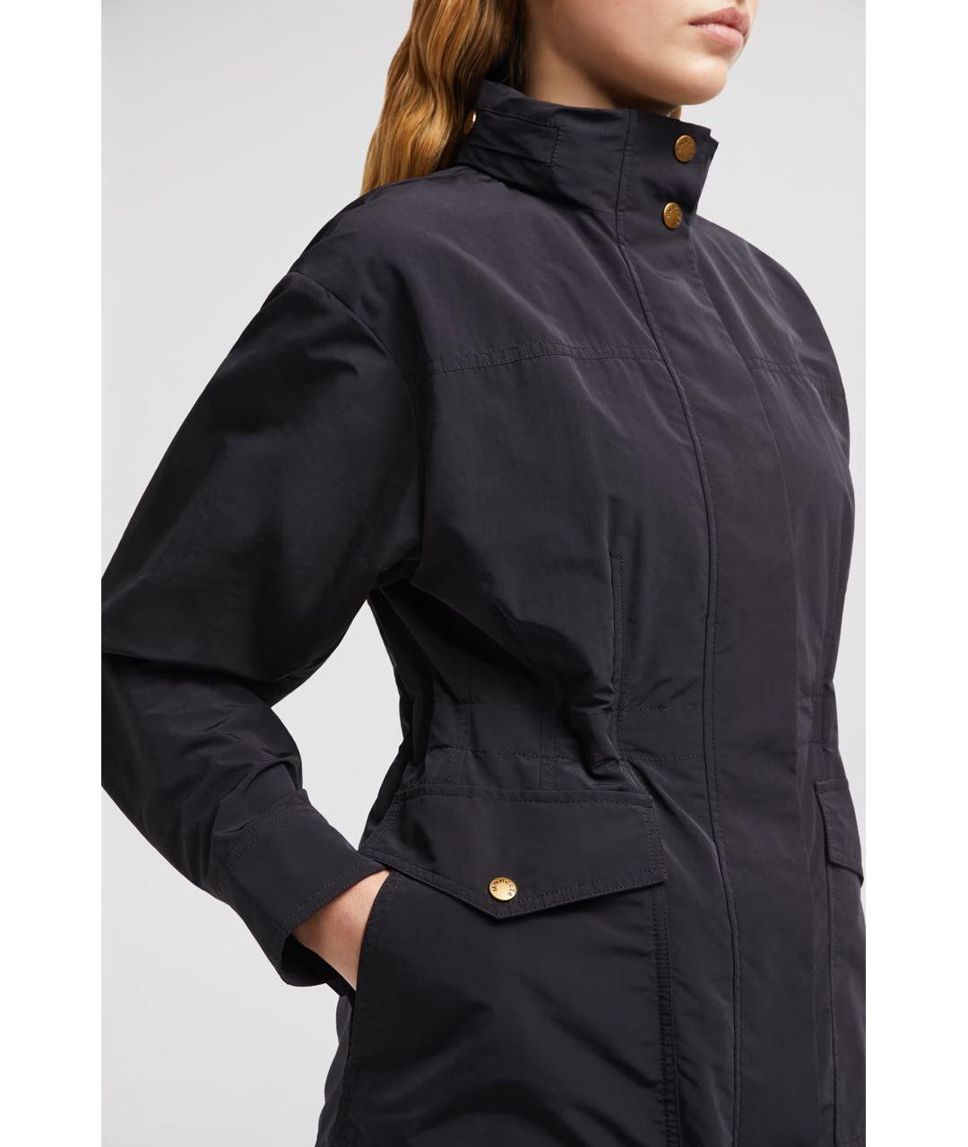 MONCLER Черная синтетическая парка, фото 7