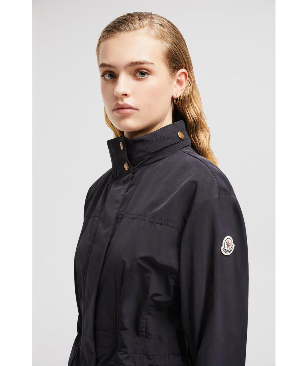 MONCLER Черная синтетическая парка, фото 4