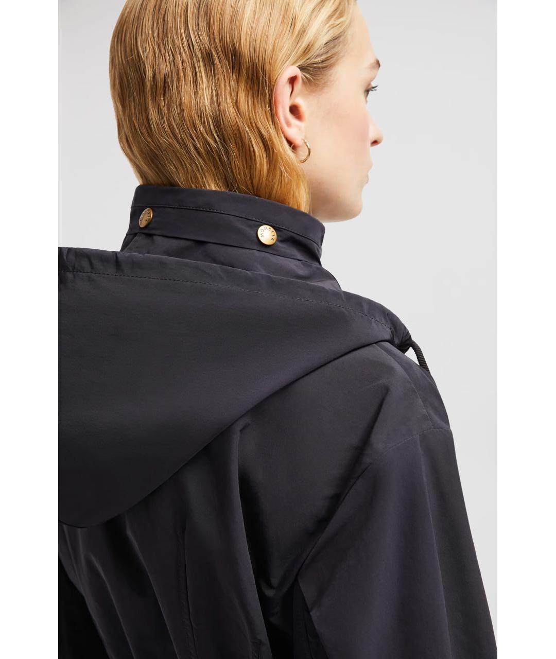MONCLER Черная синтетическая парка, фото 6
