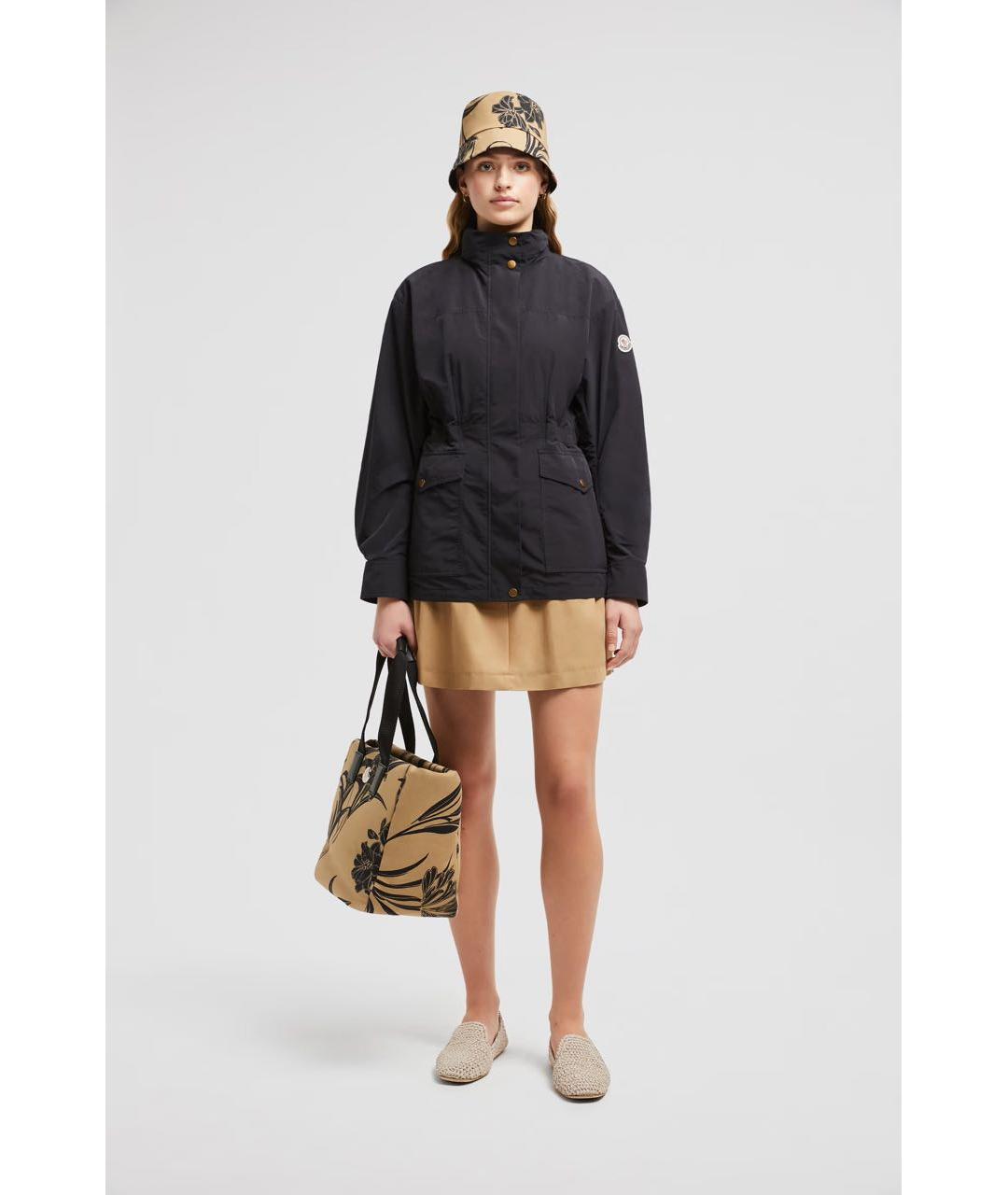 MONCLER Черная синтетическая парка, фото 2