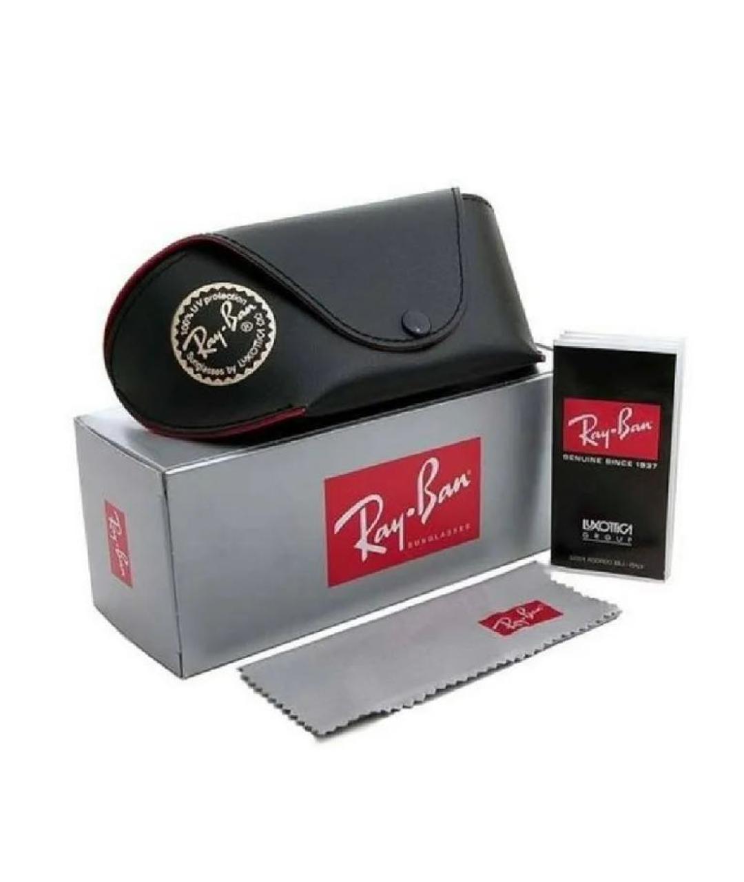RAY BAN Золотые металлические солнцезащитные очки, фото 4