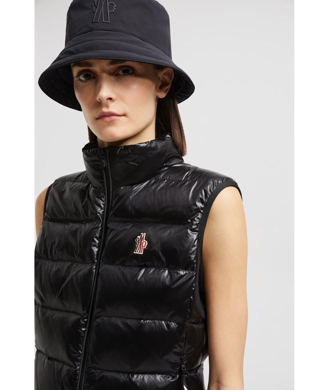 MONCLER Черный синтетический жилет, фото 3