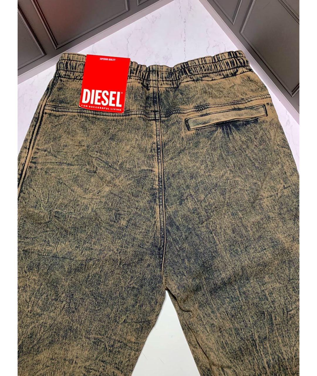 DIESEL Коричневые хлопковые прямые джинсы, фото 4