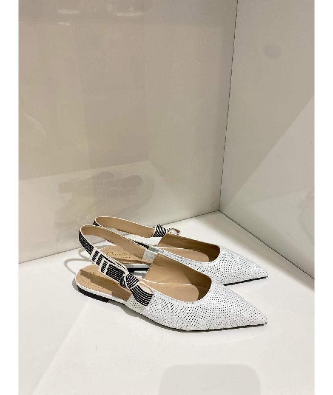 CHRISTIAN DIOR Белые балетки, фото 2