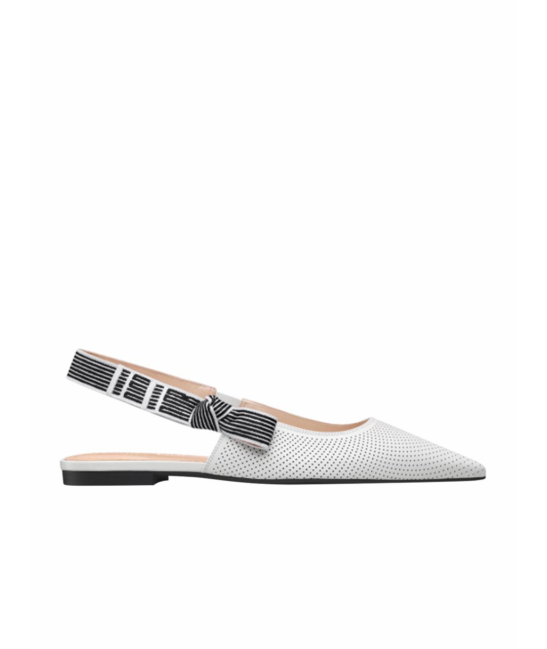CHRISTIAN DIOR Белые балетки, фото 1