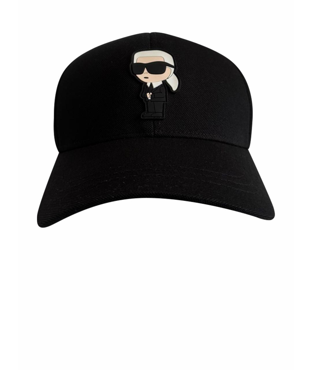 KARL LAGERFELD Черная хлопковая кепка, фото 1