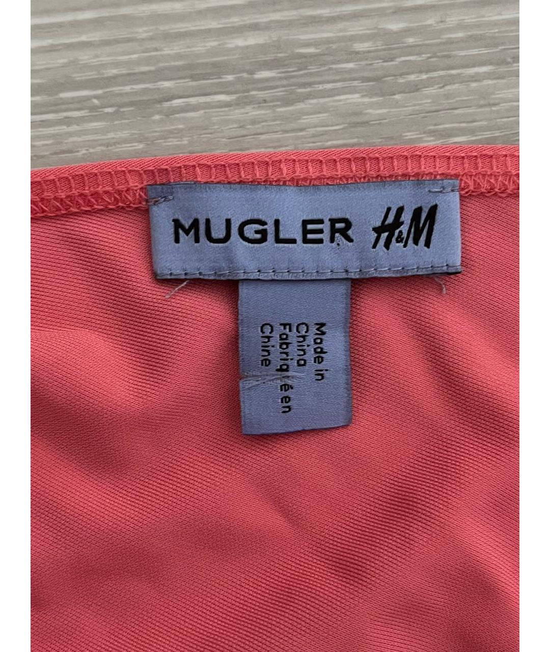 MUGLER Розовое вискозное коктейльное платье, фото 8