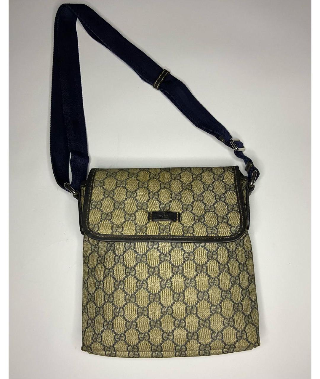 GUCCI Бежевая кожаная сумка на плечо, фото 8