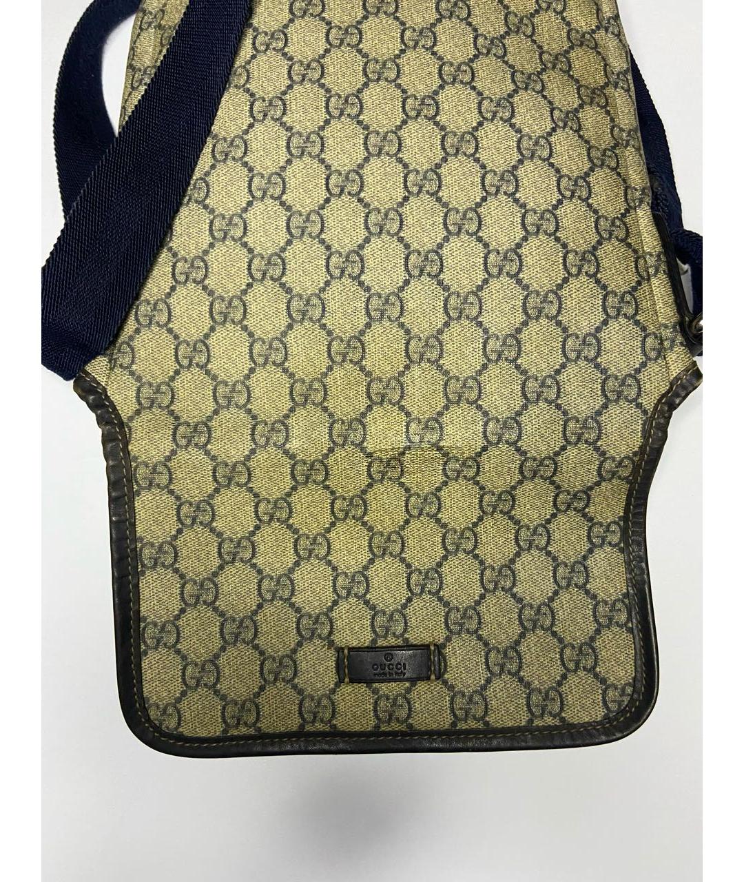 GUCCI Бежевая кожаная сумка на плечо, фото 3