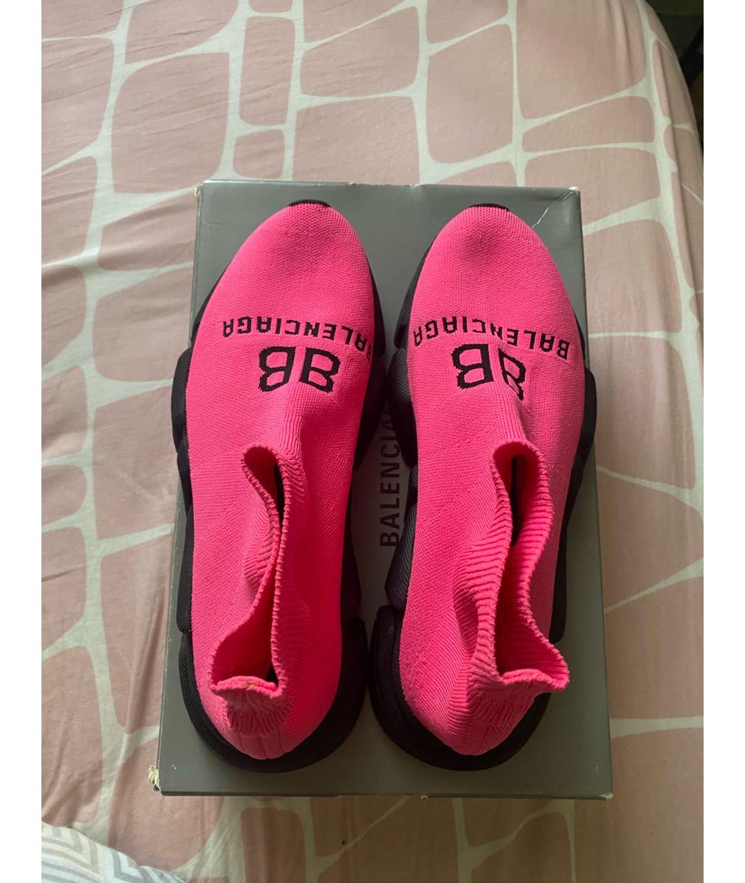 BALENCIAGA Фуксия кроссовки, фото 3