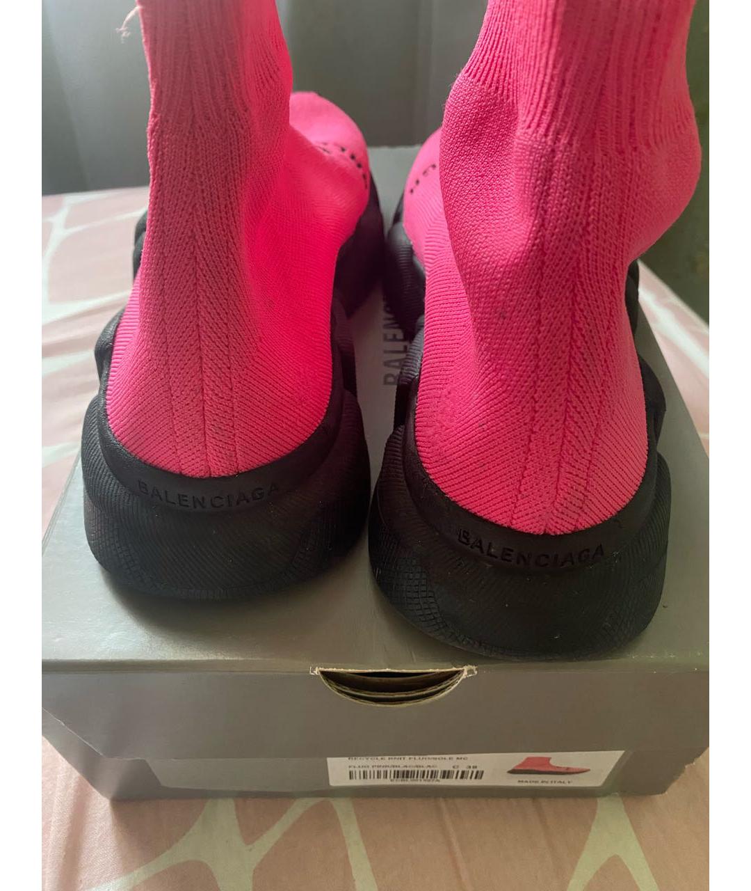 BALENCIAGA Фуксия кроссовки, фото 4