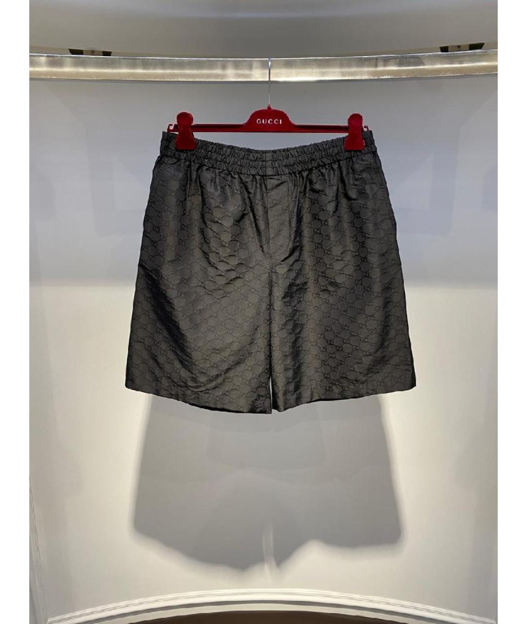 GUCCI Черные синтетические шорты, фото 2