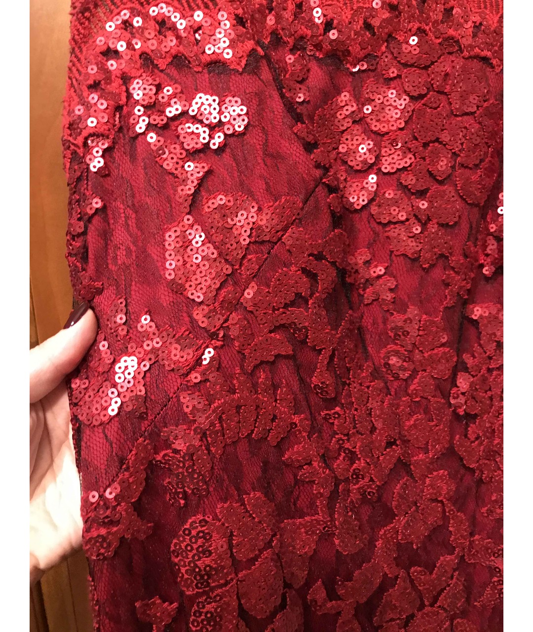 TADASHI SHOJI Красное хлопковое вечернее платье, фото 4