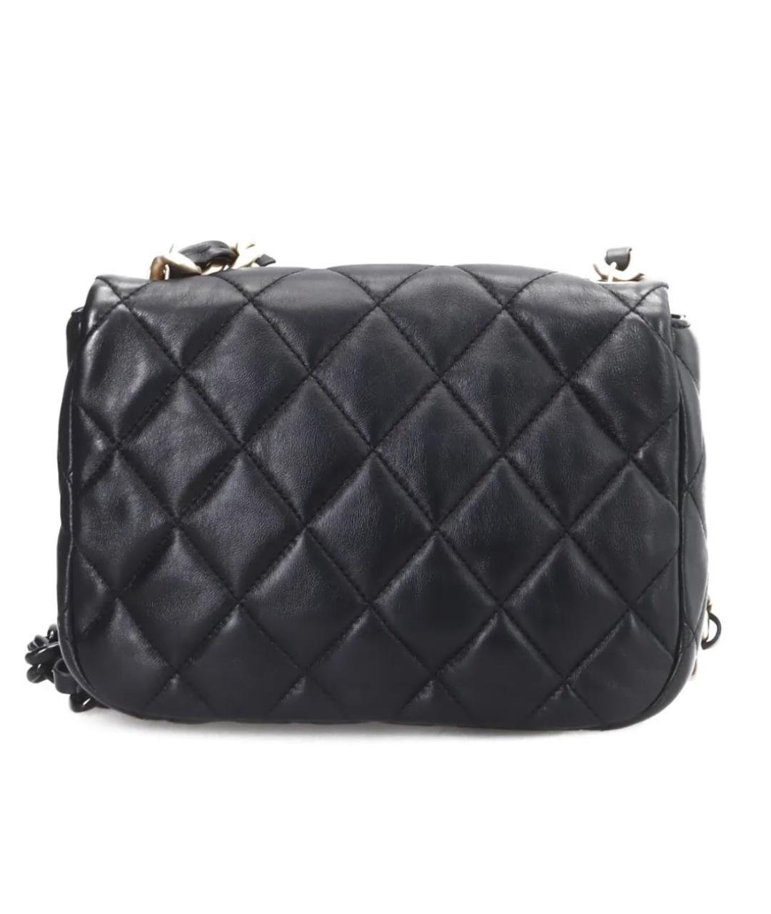 CHANEL Черная кожаная сумка через плечо, фото 4