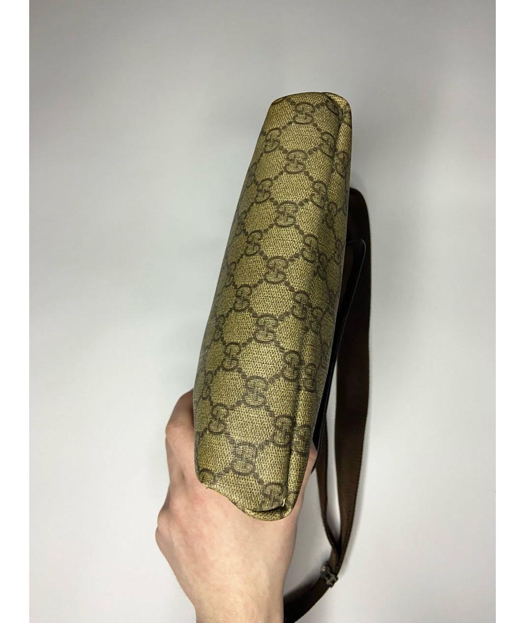 GUCCI Бежевая кожаная сумка на плечо, фото 7