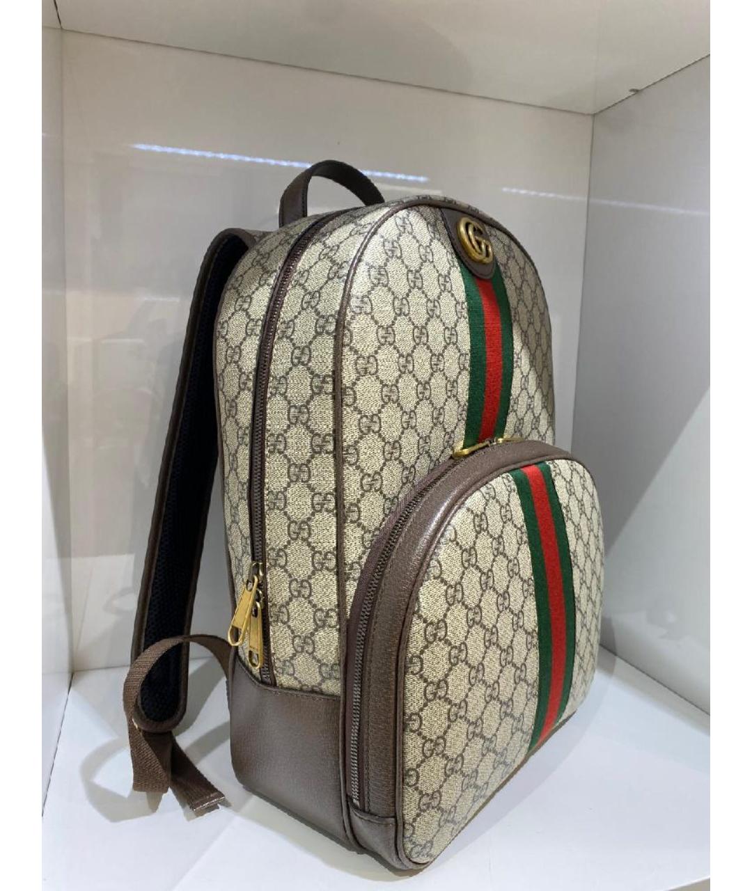 GUCCI Бежевый рюкзак, фото 3
