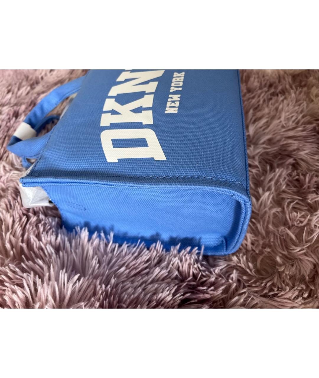 DKNY Голубая тканевая сумка тоут, фото 2