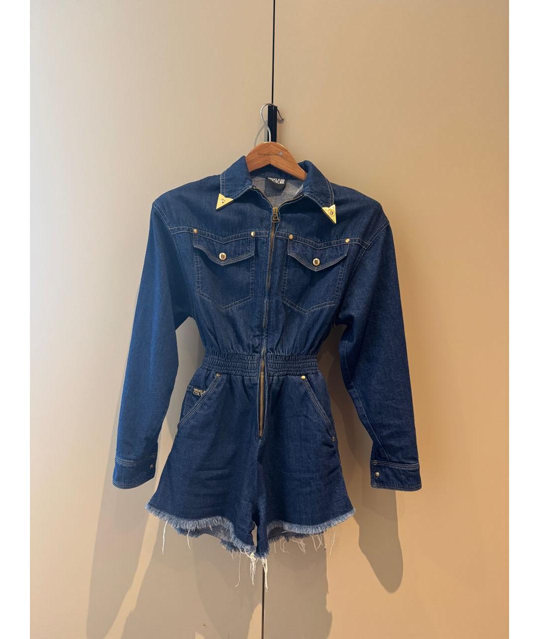 VERSACE JEANS COUTURE Темно-синий деним комбинезон, фото 2
