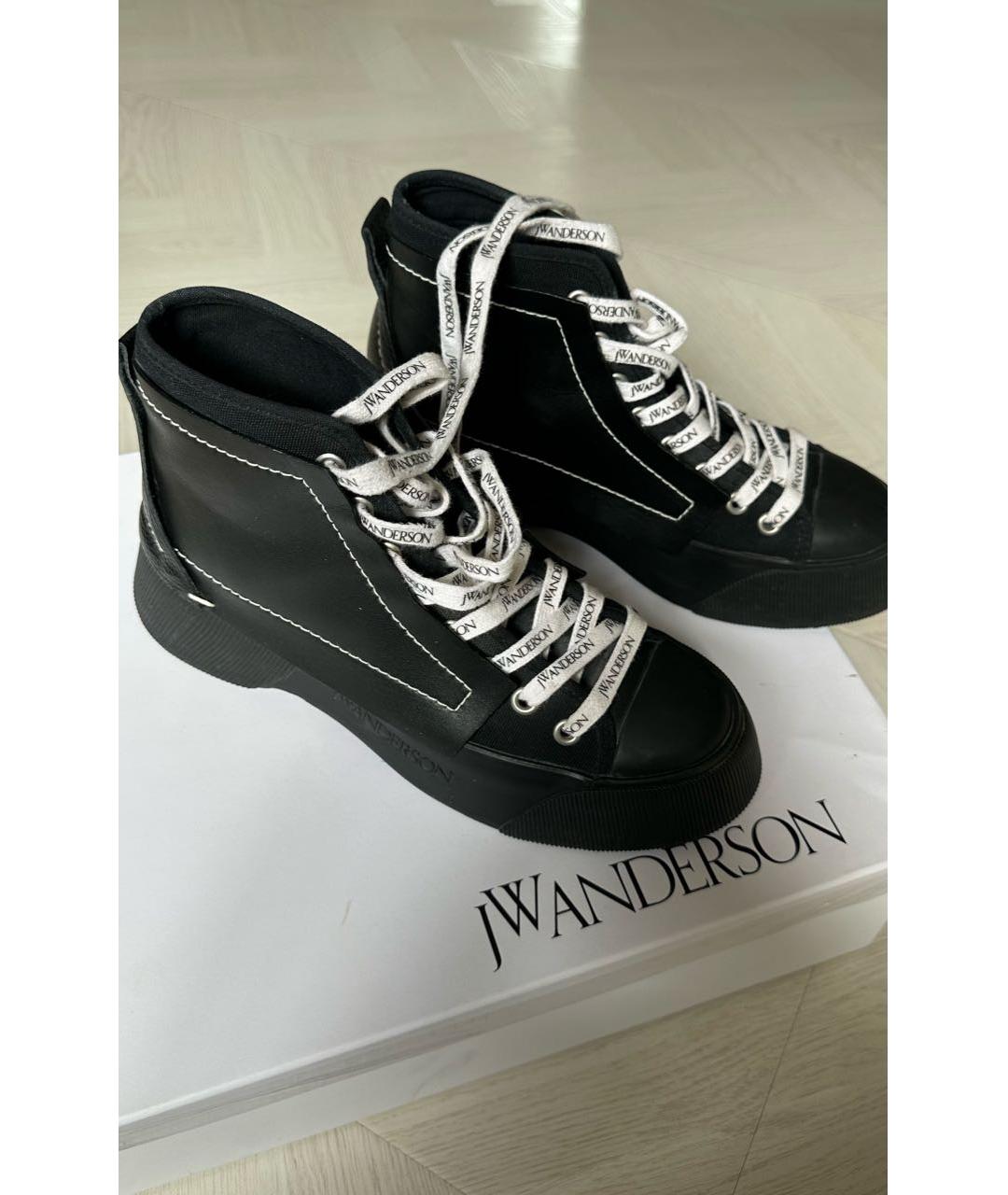 J.W.ANDERSON Черные кожаные ботинки, фото 2