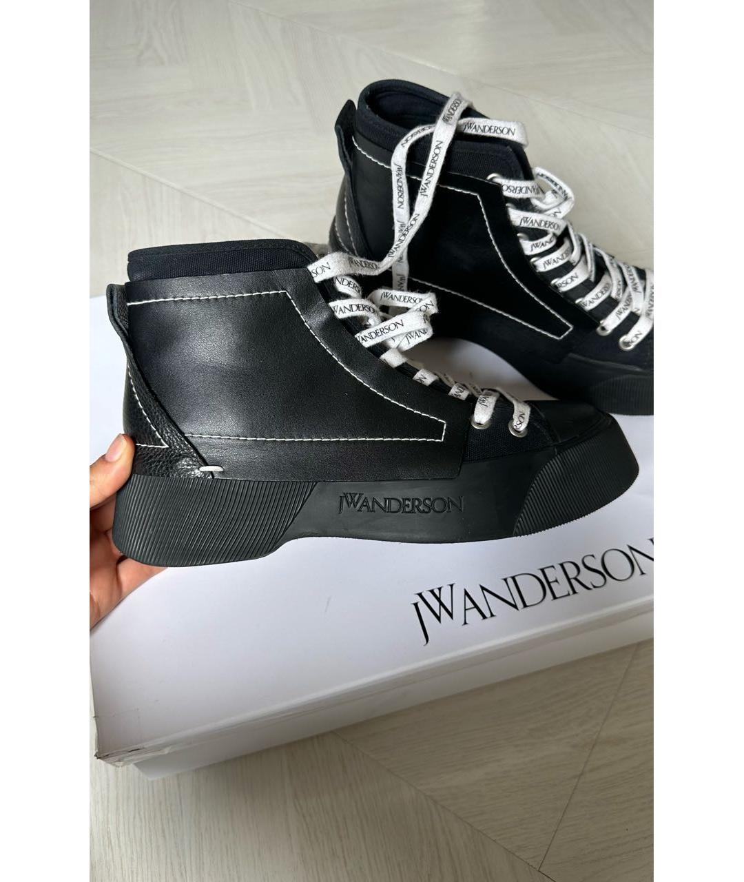 J.W.ANDERSON Черные кожаные ботинки, фото 4