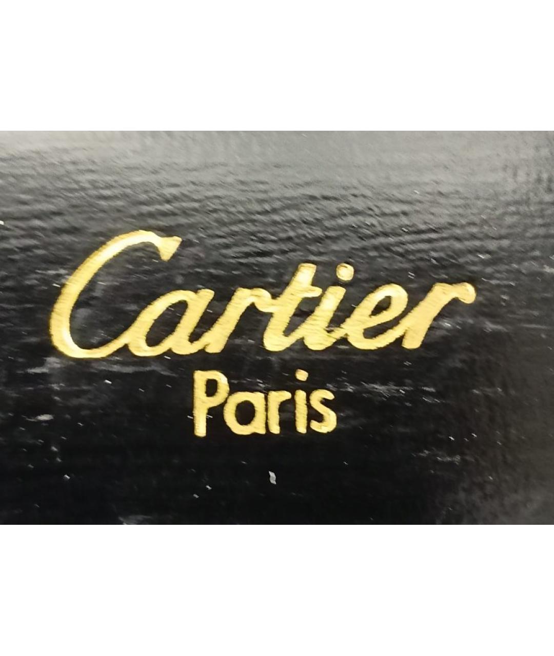 CARTIER Черный кожаный портфель, фото 8