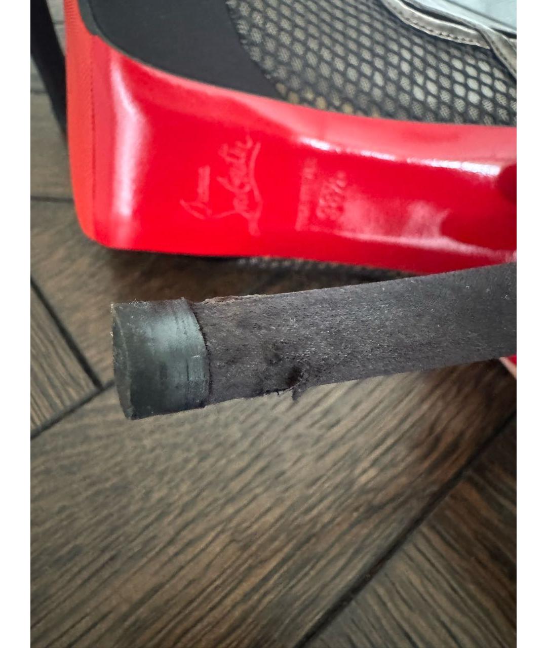 CHRISTIAN LOUBOUTIN Антрацитовые босоножки, фото 5