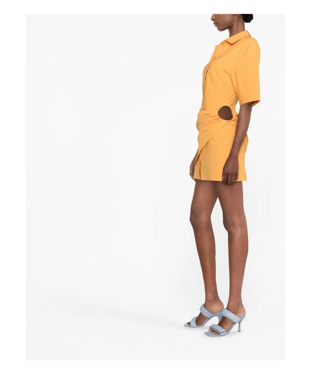 JACQUEMUS Оранжевое хлопковое платье, фото 2
