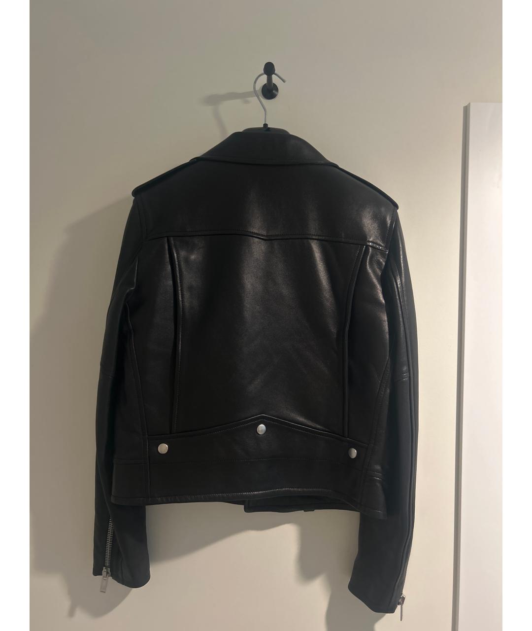 SAINT LAURENT Черная кожаная куртка, фото 2