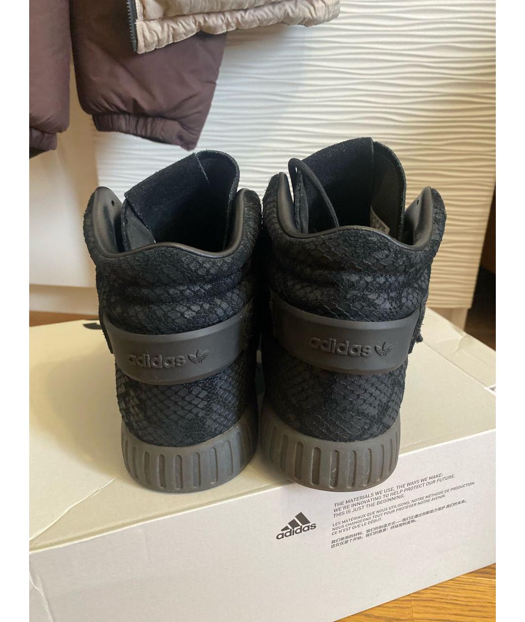 ADIDAS Черные замшевые высокие кроссовки / кеды, фото 4