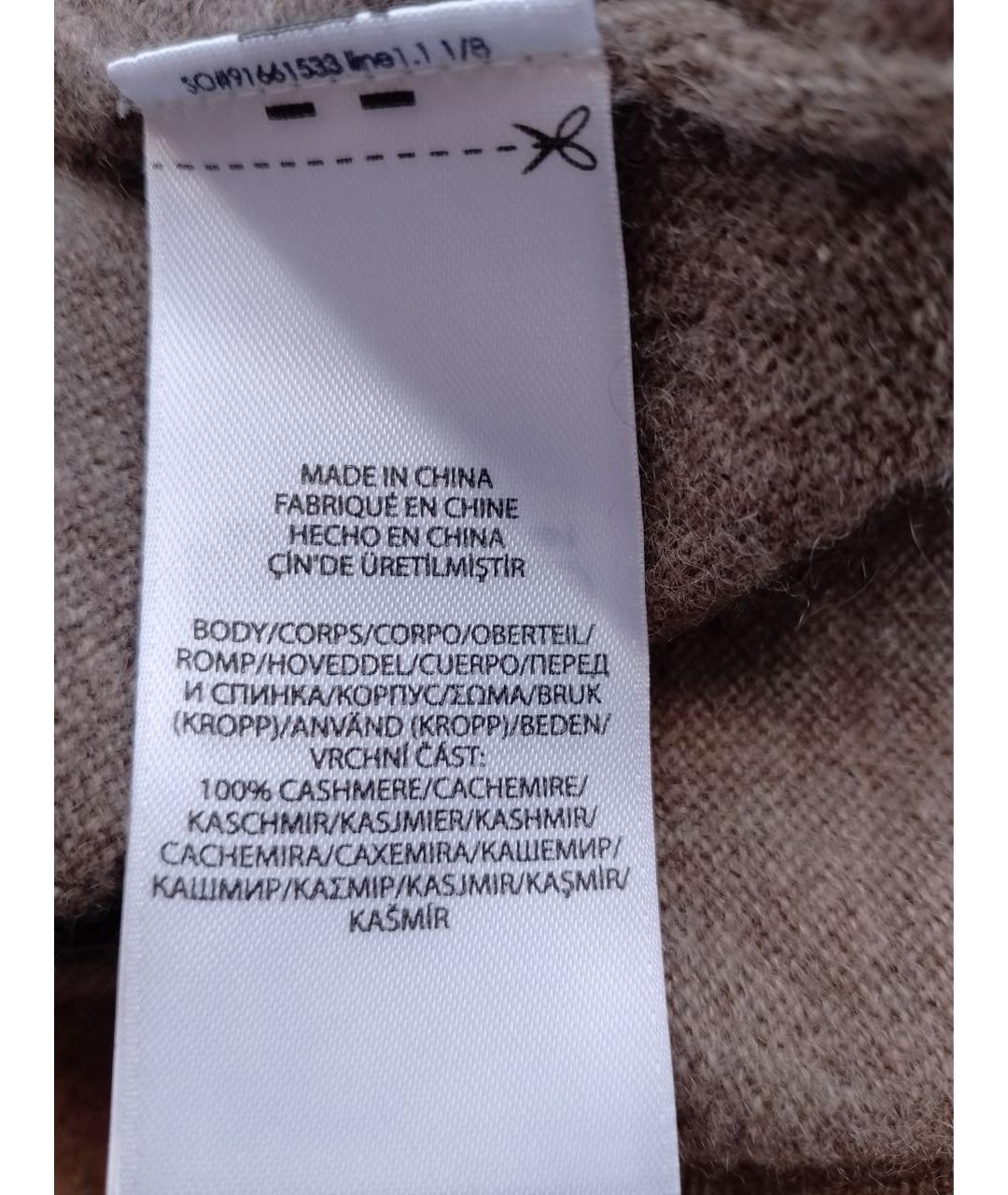 POLO RALPH LAUREN Коричневое кашемировое повседневное платье, фото 7