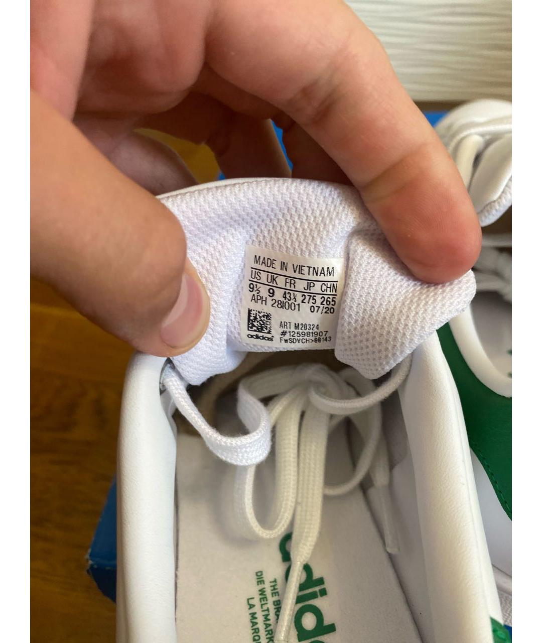 ADIDAS Белые низкие кроссовки / кеды из искусственной кожи, фото 5