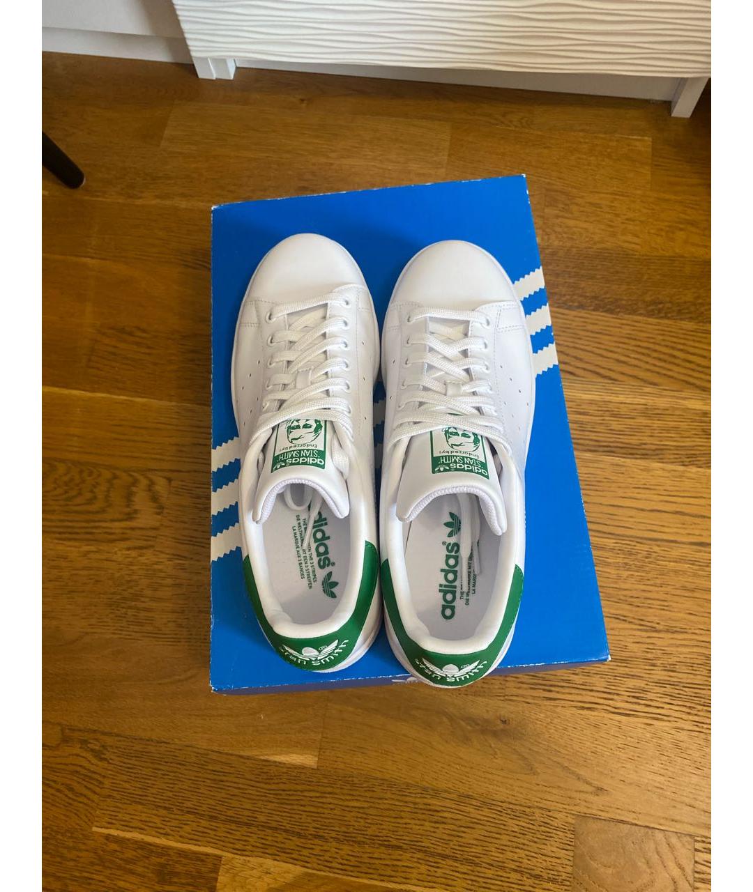 ADIDAS Белые низкие кроссовки / кеды из искусственной кожи, фото 3