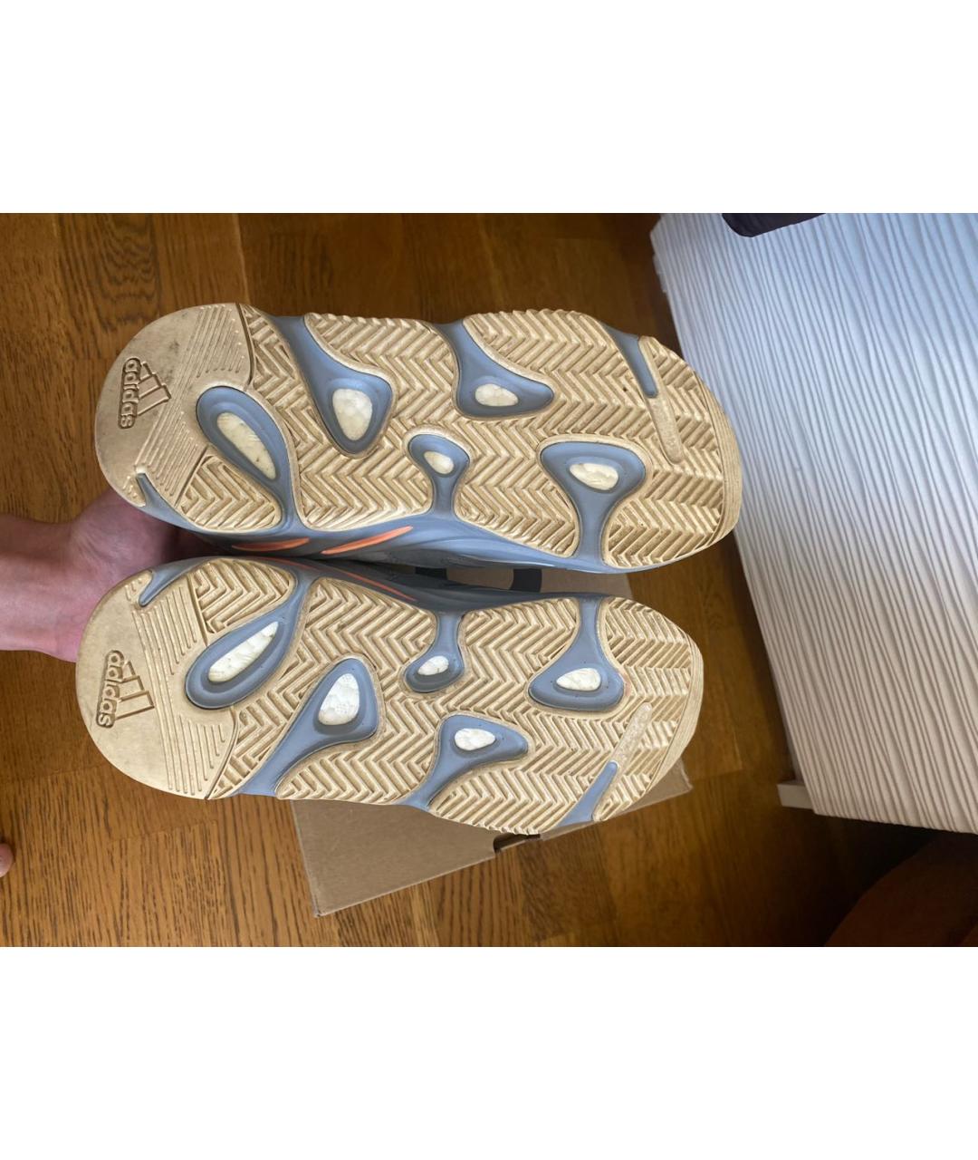 ADIDAS YEEZY Бирюзовые замшевые низкие кроссовки / кеды, фото 6