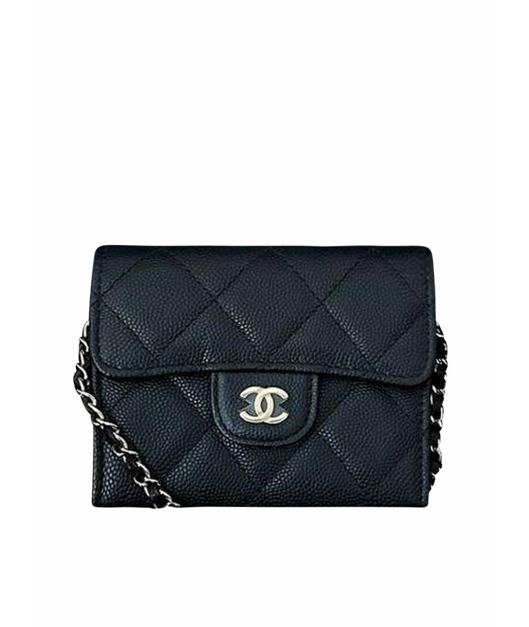 CHANEL Черная кожаная сумка через плечо, фото 1