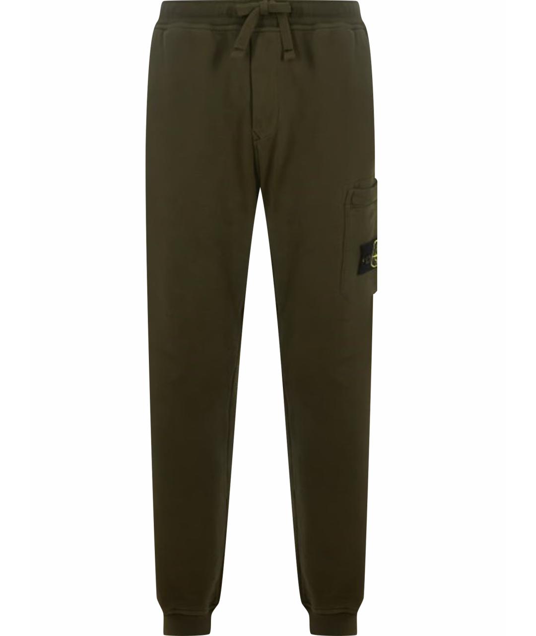 STONE ISLAND Черные хлопковые повседневные брюки, фото 5