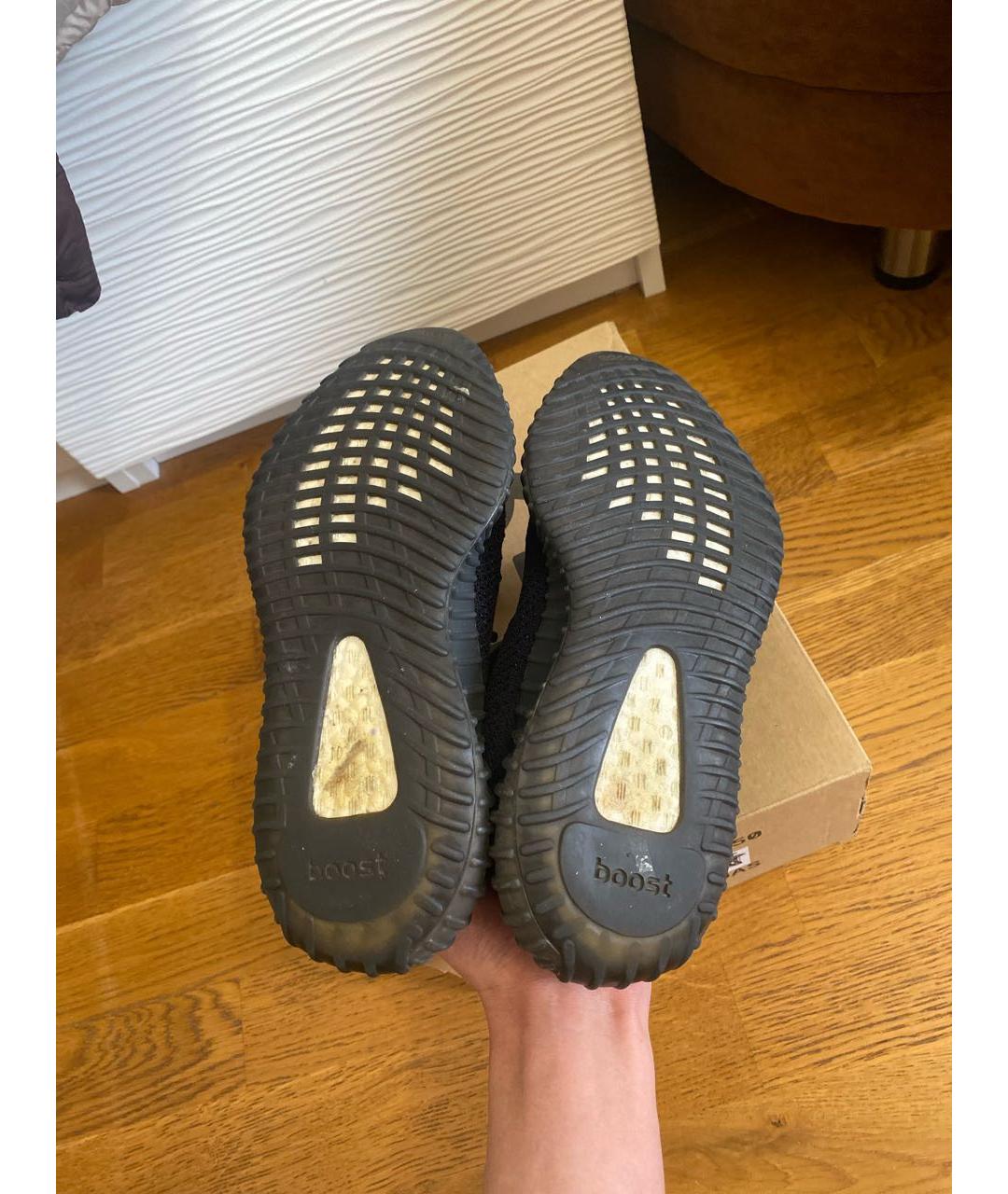 ADIDAS YEEZY Черные текстильные низкие кроссовки / кеды, фото 6