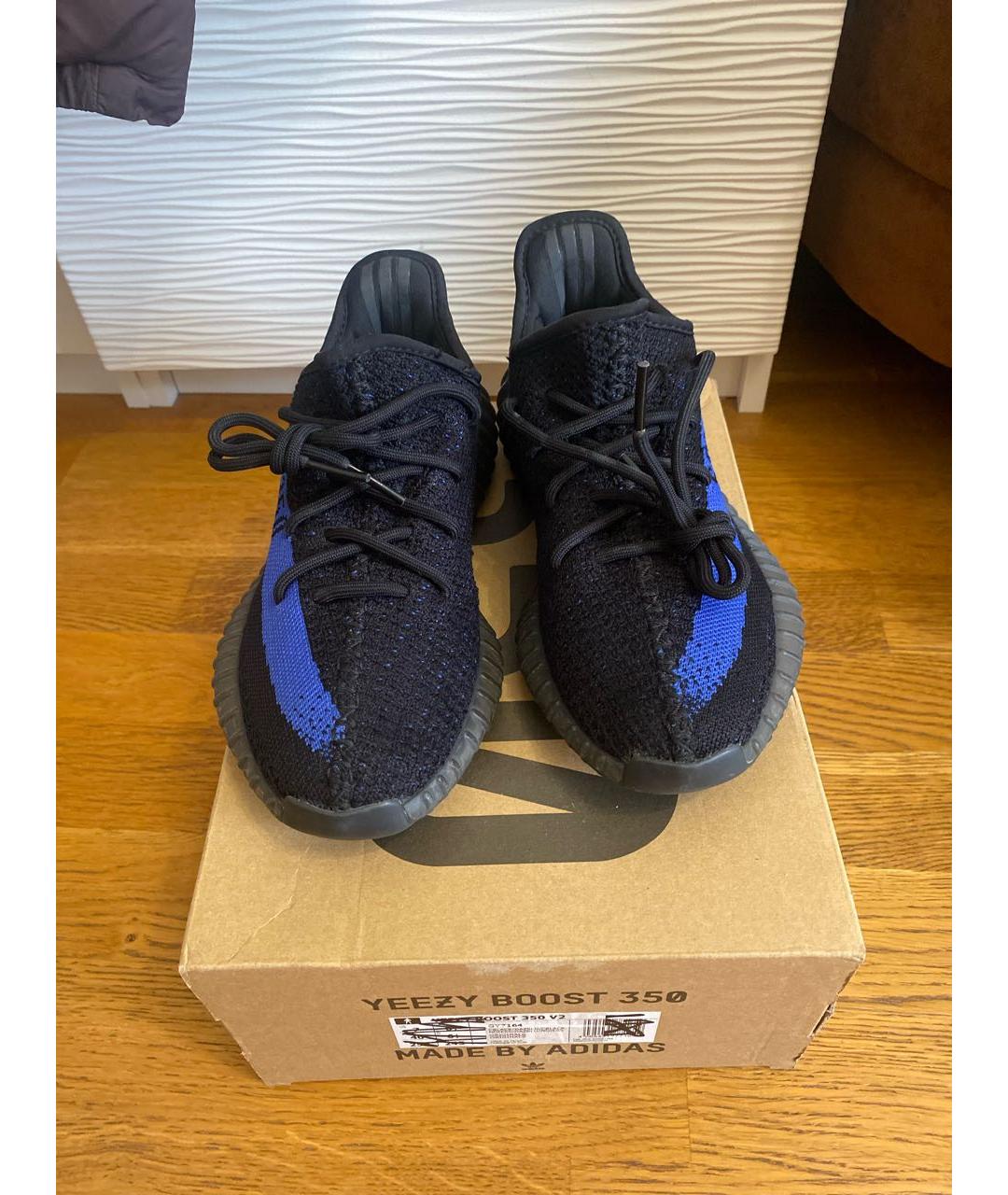 ADIDAS YEEZY Черные текстильные низкие кроссовки / кеды, фото 2