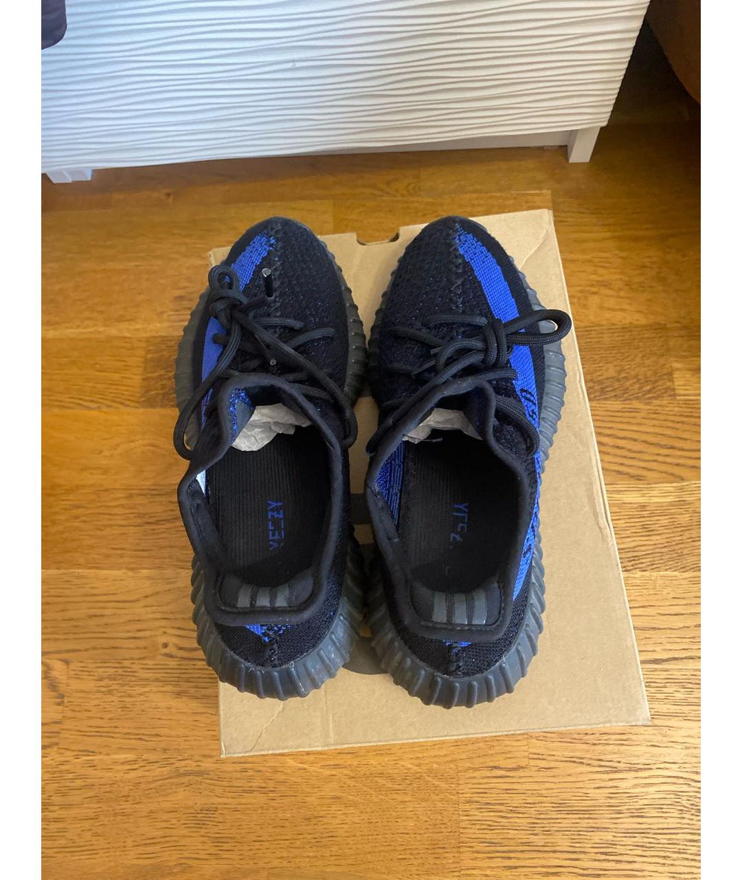 ADIDAS YEEZY Черные текстильные низкие кроссовки / кеды, фото 3