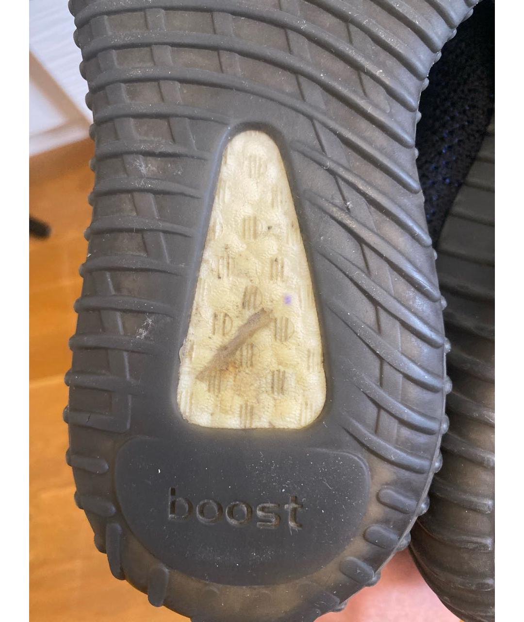 ADIDAS YEEZY Черные текстильные низкие кроссовки / кеды, фото 7
