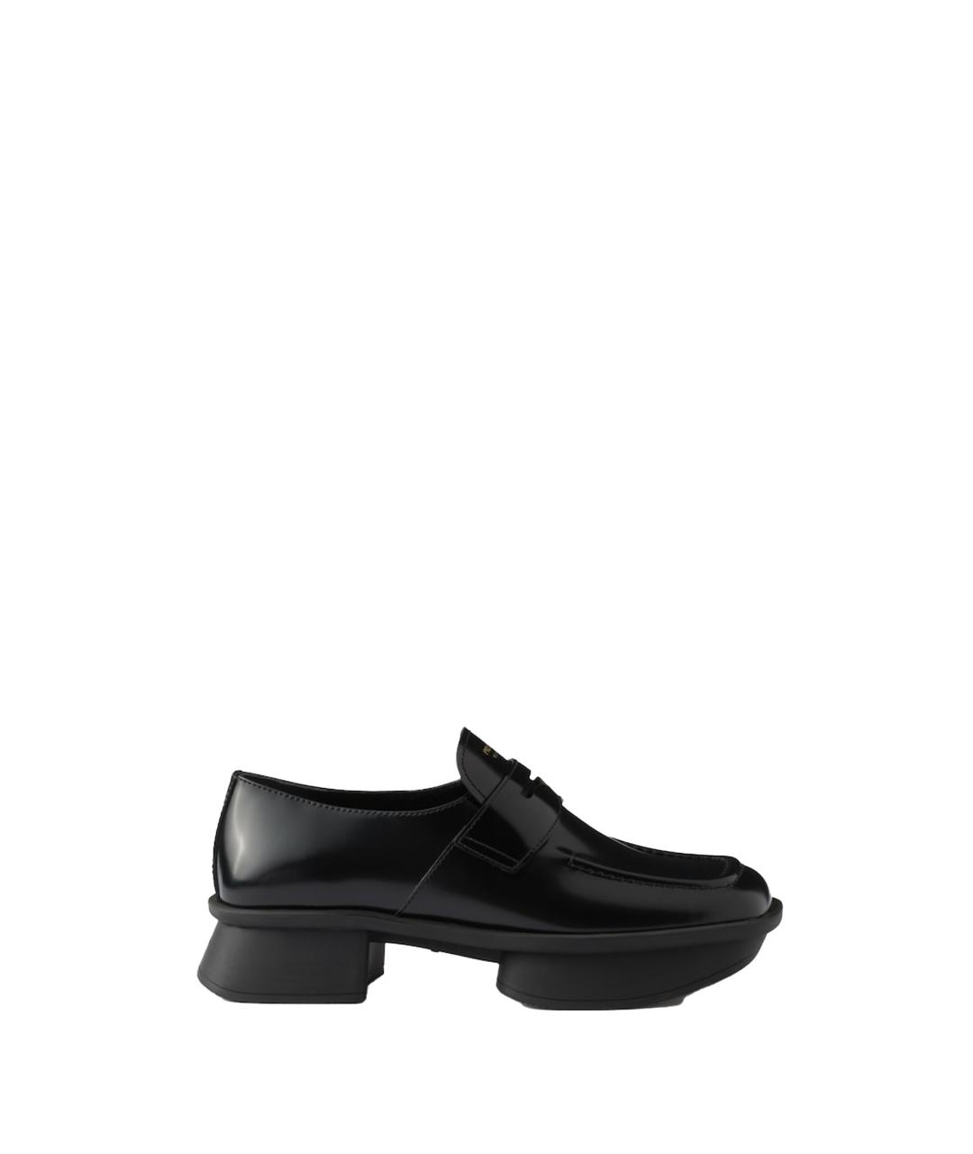 PRADA Черные кожаные лоферы, фото 1